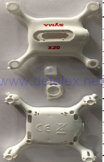 Syma X20 POCKET X20-S GRAVITY SENSOR Mini drone parts Upper and Lower cover (White color) - Click Image to Close